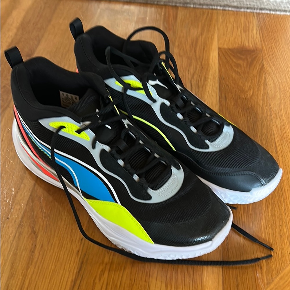 Puma Black and Vibrant Sneakers